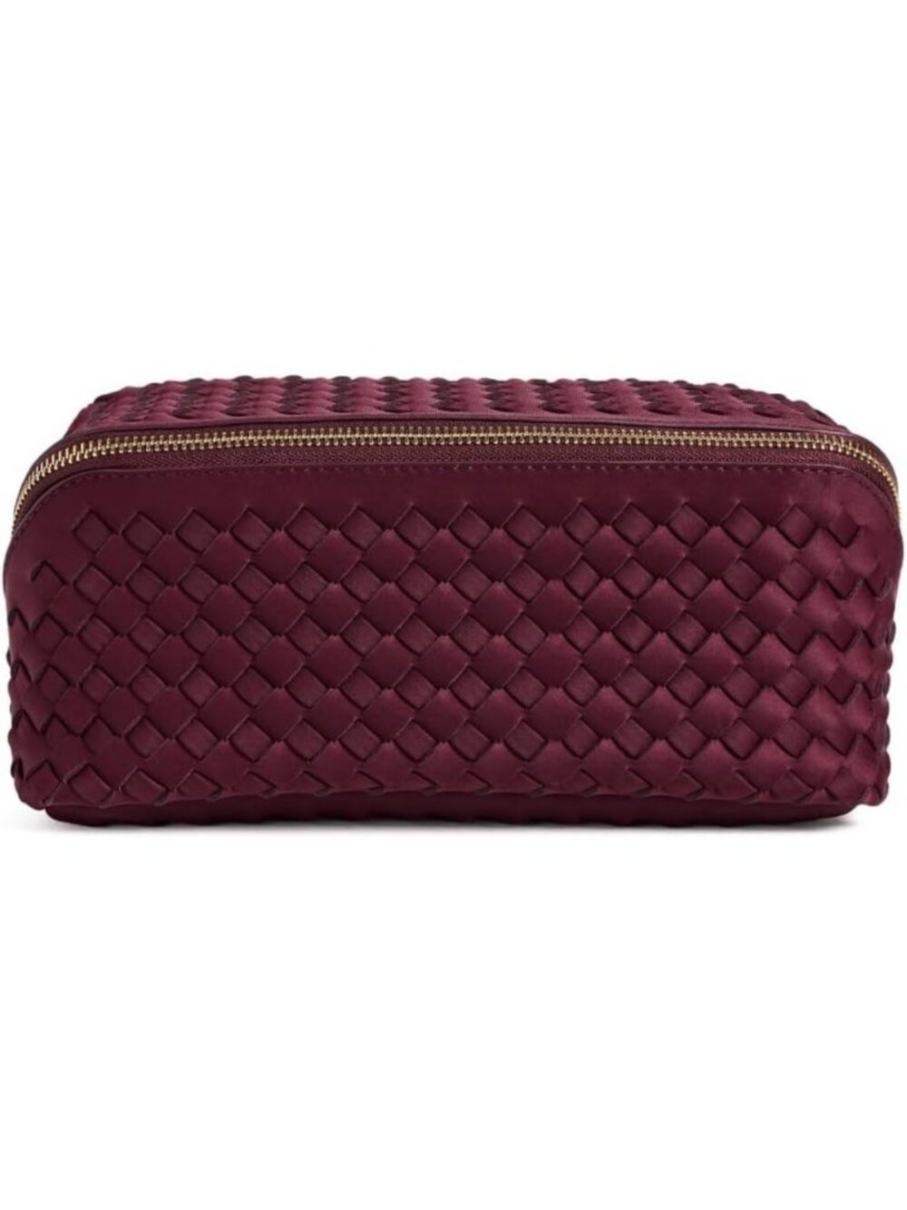 Medium Bordeaux Cosmetic Case - Stylish Makeup Organizer for Travel & Daily Use